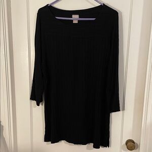 Chico's Elegant Black Tunic Top